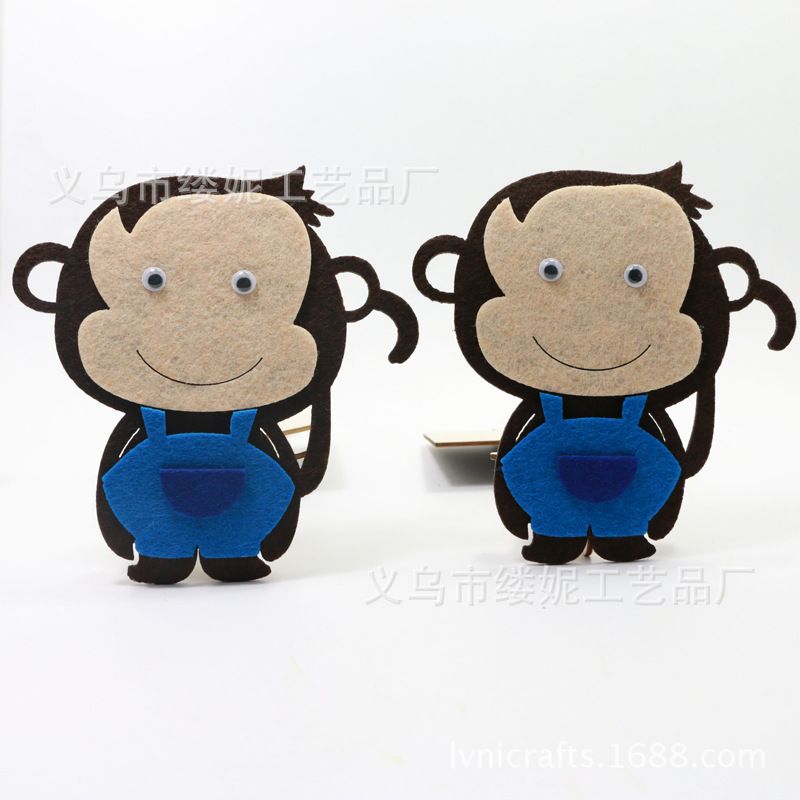 无纺布毛毡甲虫青蛙猴子幼儿园教室墙贴环境布置手工制作DIY材料