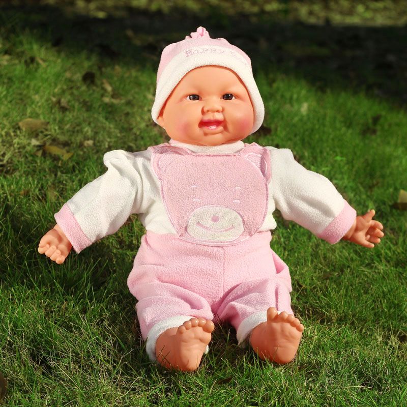 Explosive 38 Cm Make Smile Baby Simulation Doll Baby Sleep Doll Music
