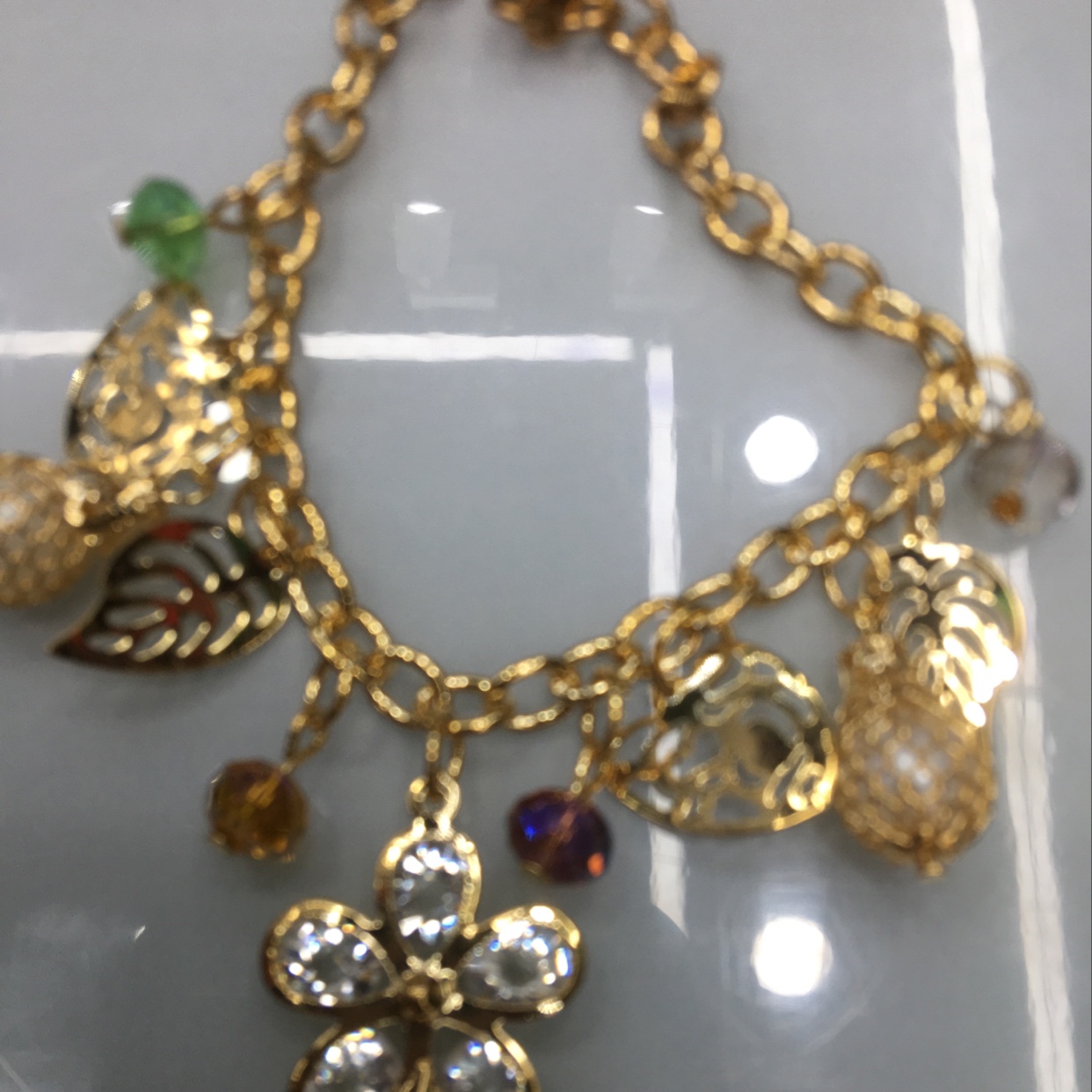 Korean fashion chain crystal large naked diamond accessories women's bracelet thumbnail