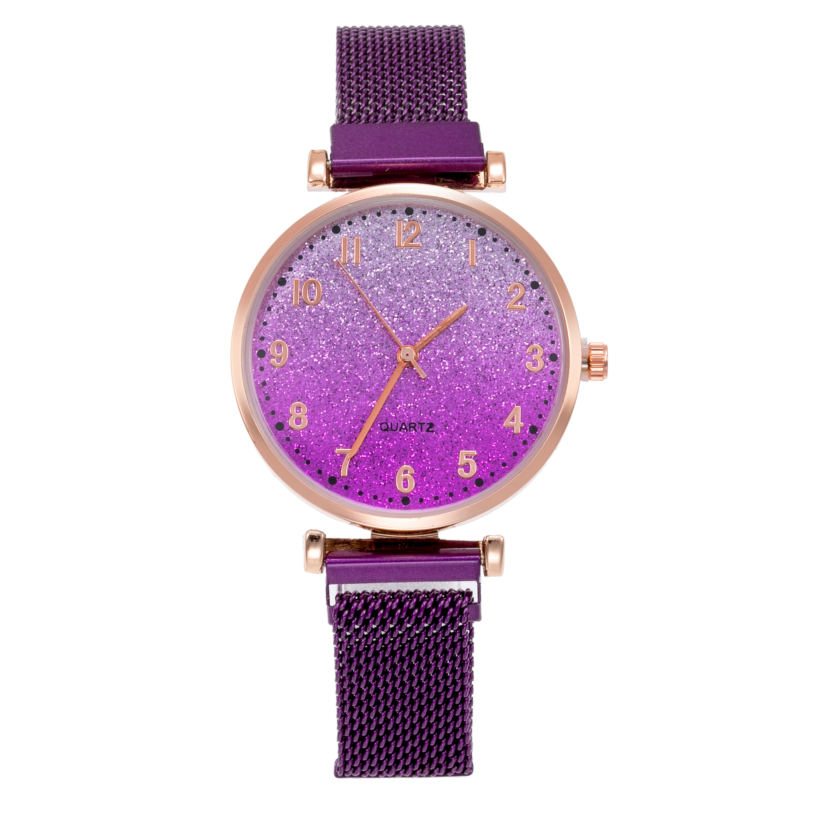 新款女士满天星数字手表韩版石英吸磁铁石网带手表米兰带懒人手表18820/53详情图7