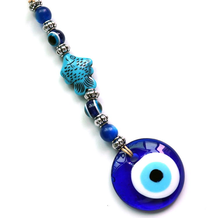 Factory direct sales of blue-eyed ornaments, fish-shaped round glass eye pendants, wall hangers and decorative items pic 10