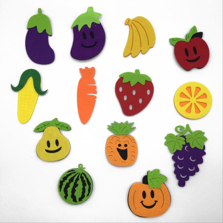 The cultural wall of the kindergarten, non-woven fabric felt, fruit wall stickers, and decorative accessories for the classroom environment of the kindergarten