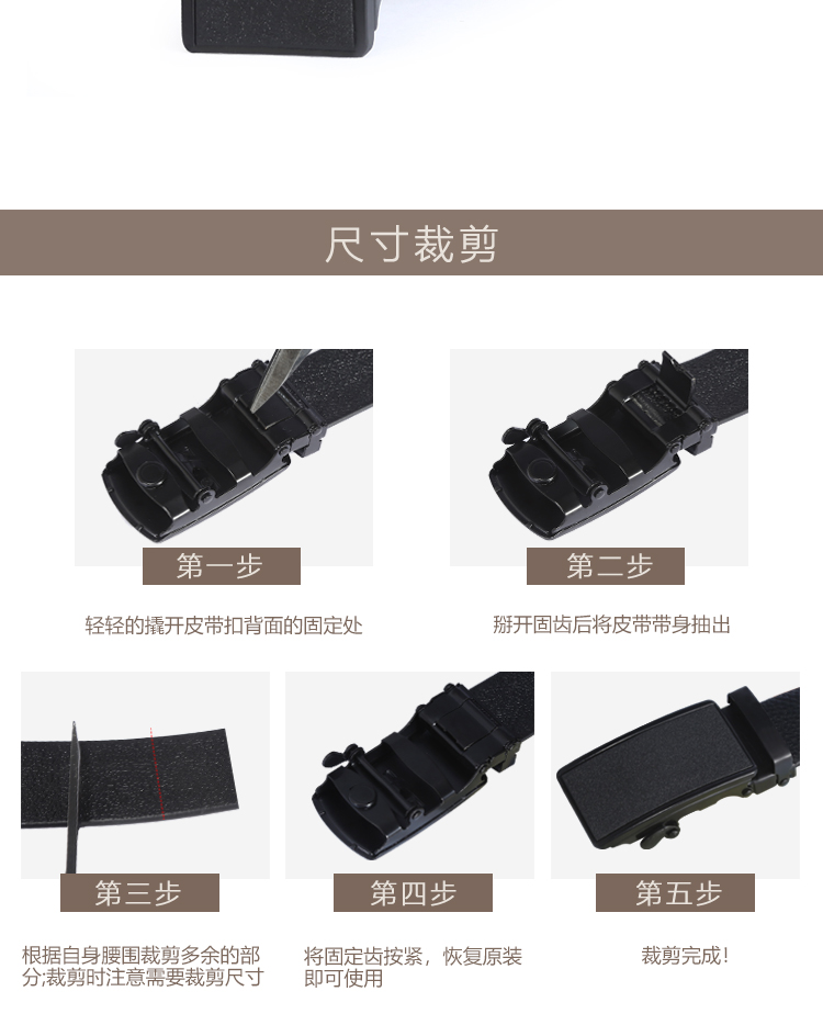Factory direct sales of men's casual belts with lychee pattern automatic buckle, popular gifts at street stalls, wholesale of belts in stock detail image 10