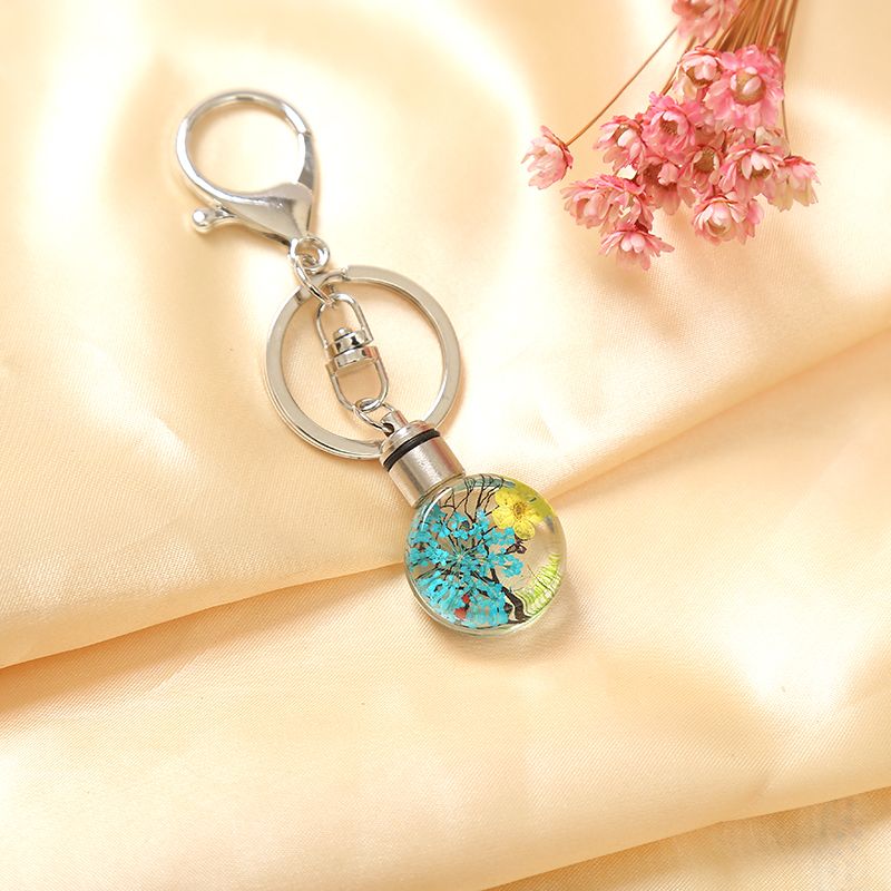 彩色发光干花项链生命树植物时光宝石手工玻璃饰品钥匙扣详情图7
