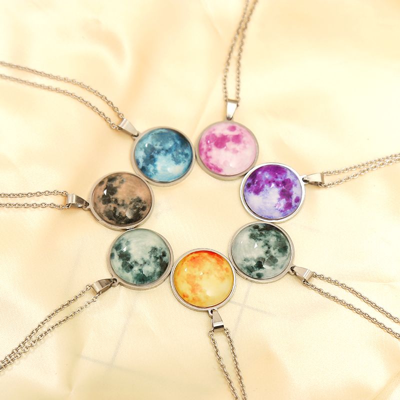 Glass sticker necklace with luminous texture, a popular DIY product, factory direct sales, irresistibly charming