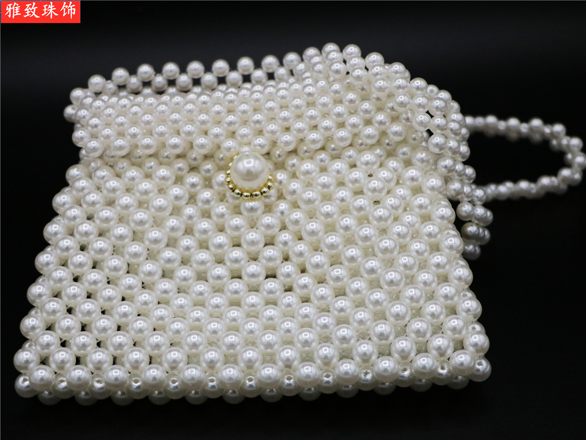 Medium Dumpling Bag Abs Imitation Pearl Bag Fashion Women's Bag Handmade Custom full figure