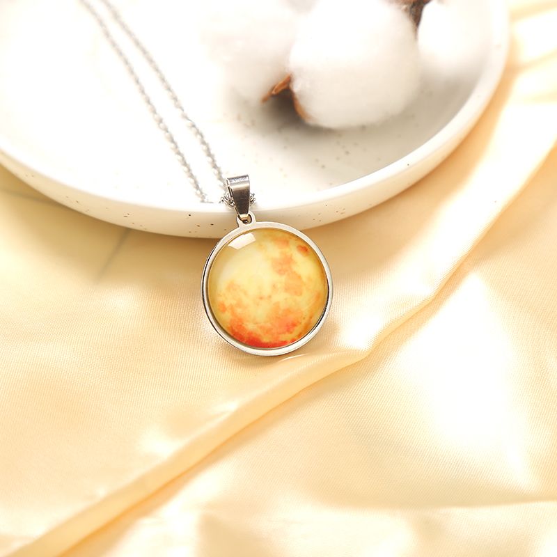Glass sticker necklace with luminous texture, a popular DIY product, factory direct sales, irresistibly charming undefined