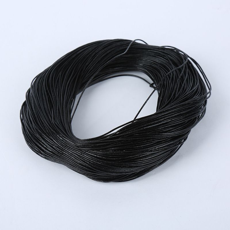 New cowhide rope 90m necklace braided rope accessories DIY jewelry beaded rope wholesale 2.5mm black thumbnail