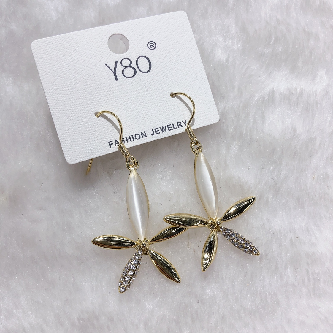 New Korean fashion girl cat eye ear hook earrings thumbnail