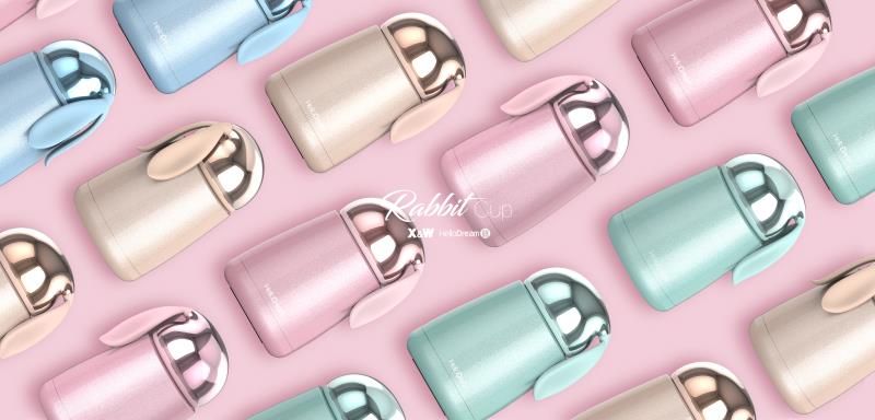 兔子保温杯细节图