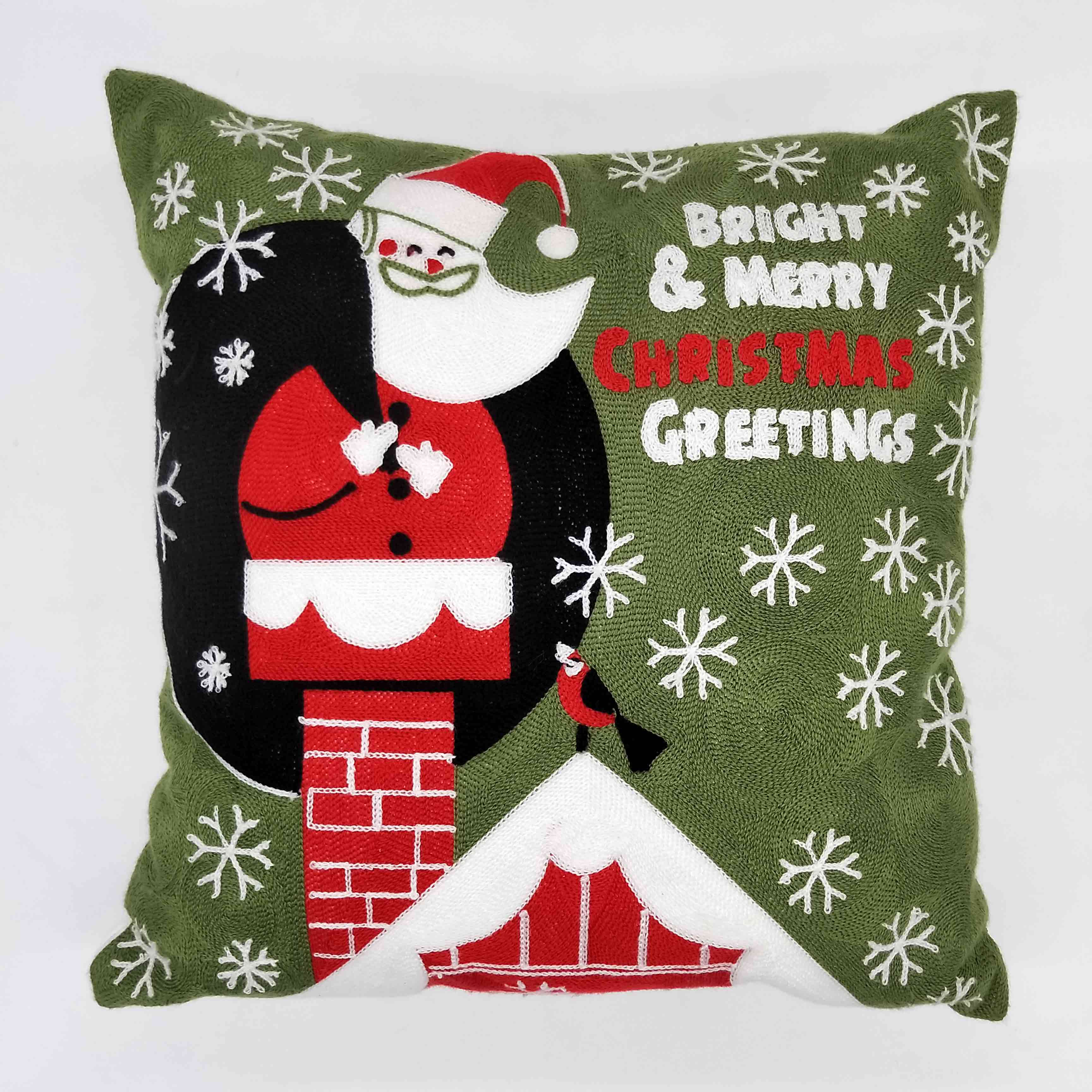 圣诞精致抱枕套 毛线满绣办公室椅子靠背沙发客厅抱枕详情图4