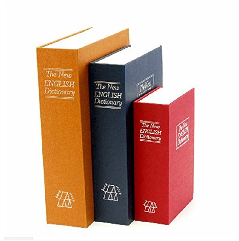 Imitation book safe with key code metal dictionary shape piggy bank thumbnail
