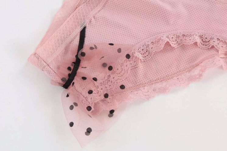 Summer Ice Silk Porosity Silk Ice Skating Cool Little Skirt Polka Dot Chiffon Lace Women's Panties undefined
