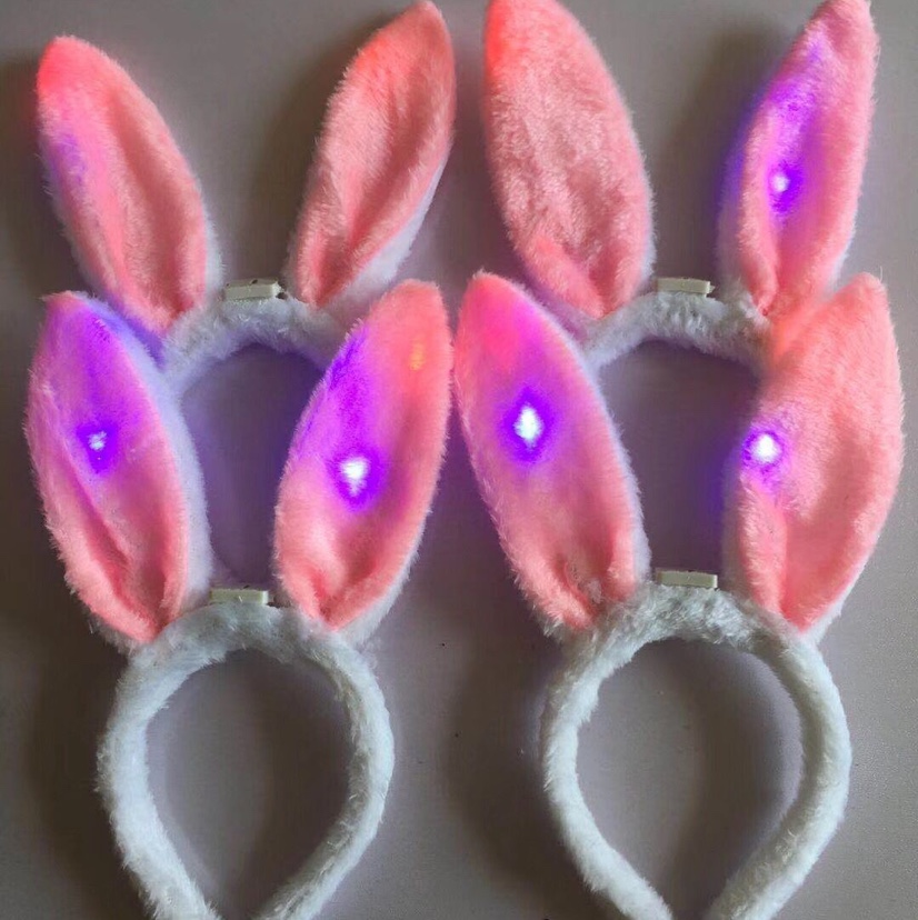 灯光兔耳朵头扣图