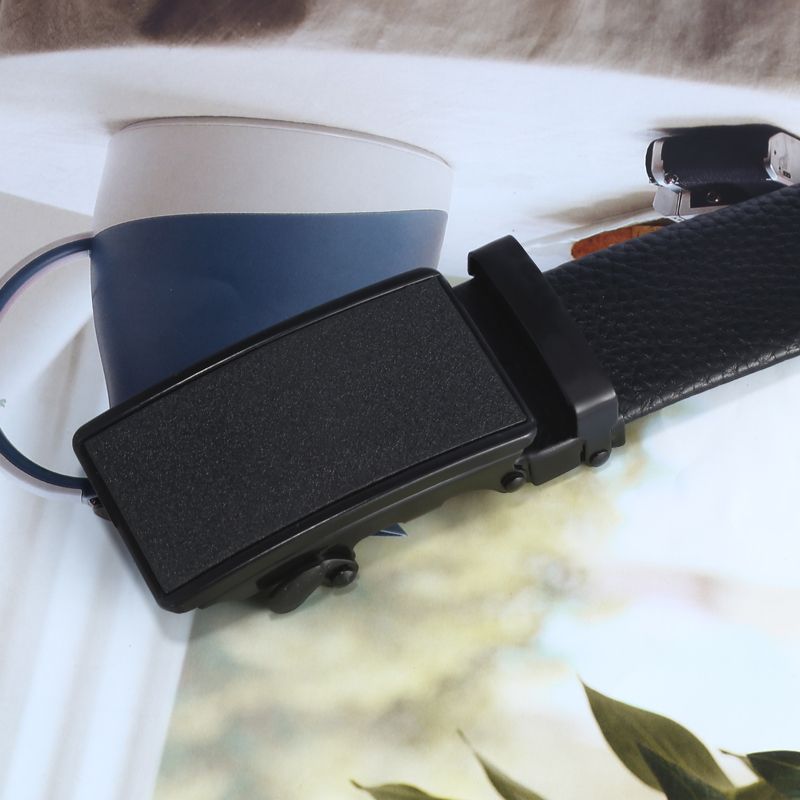 Factory direct sales of men's casual belts with lychee pattern automatic buckle, popular gifts at street stalls, wholesale of belts in stock Specification image