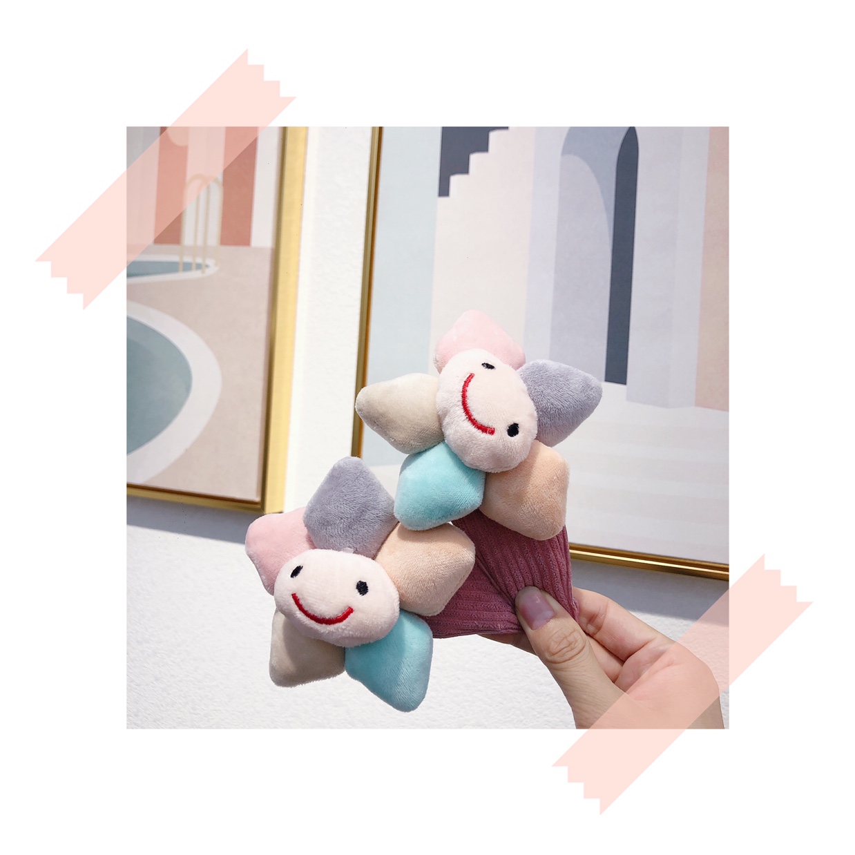 几禾｜洗脸发夹网红新款顶夹发卡可爱少女毛绒边夹韩国夹子头饰网红可爱公仔发夹刘海发饰（20个起批）