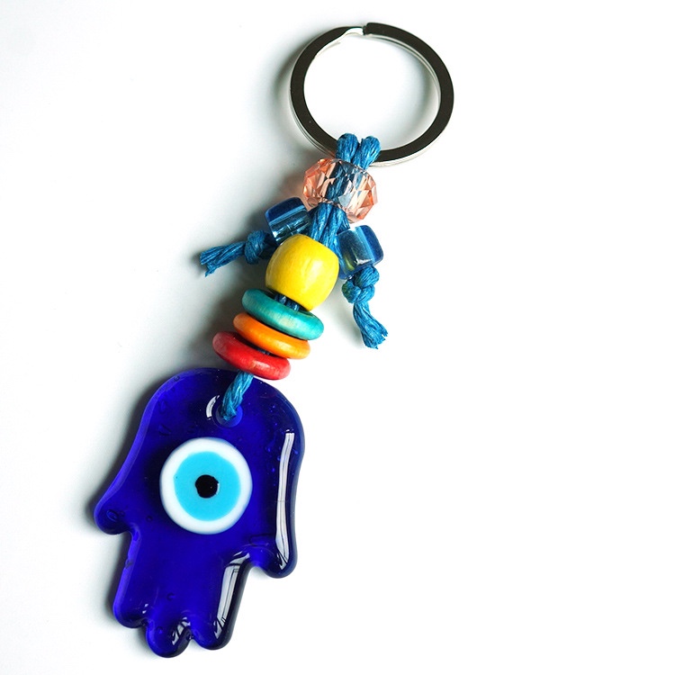 Factory direct sales of blue-eye pendants, glass palm star keychains