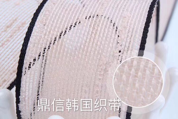 Direct sales from the manufacturer of high-quality Korean webbing with mottled edges and fabric lace straps for export 100y details Picture