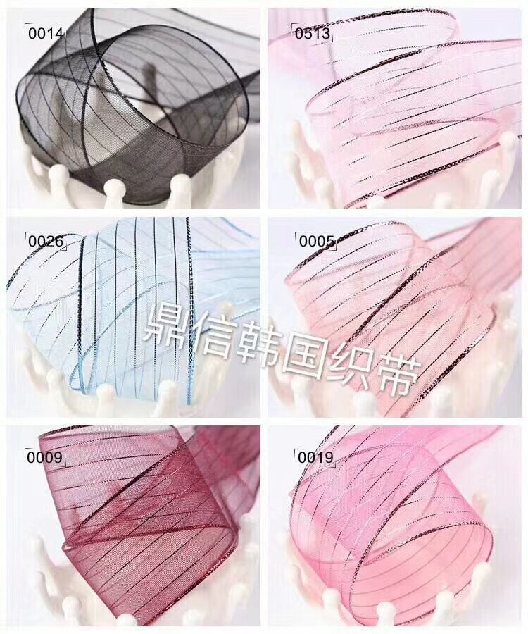 Korean premium webbing KY05 fabric lace ribbon factory direct sales for export 100Y Specification image