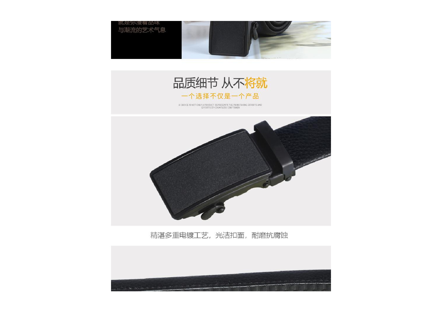 Factory direct sales of men's casual belts with lychee pattern automatic buckle, popular gifts at street stalls, wholesale of belts in stock detail image 16