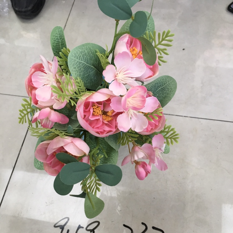 Living room artificial flowers, artificial flower tea table ornaments, bedroom flower arrangement decorations, 5-fork Korean-style tea rose wholesale undefined