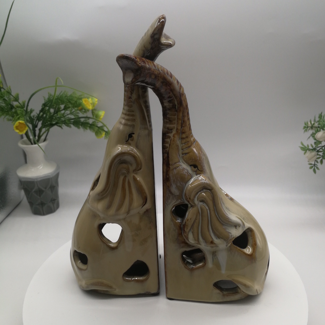 Artistic style object ceramic candlestick