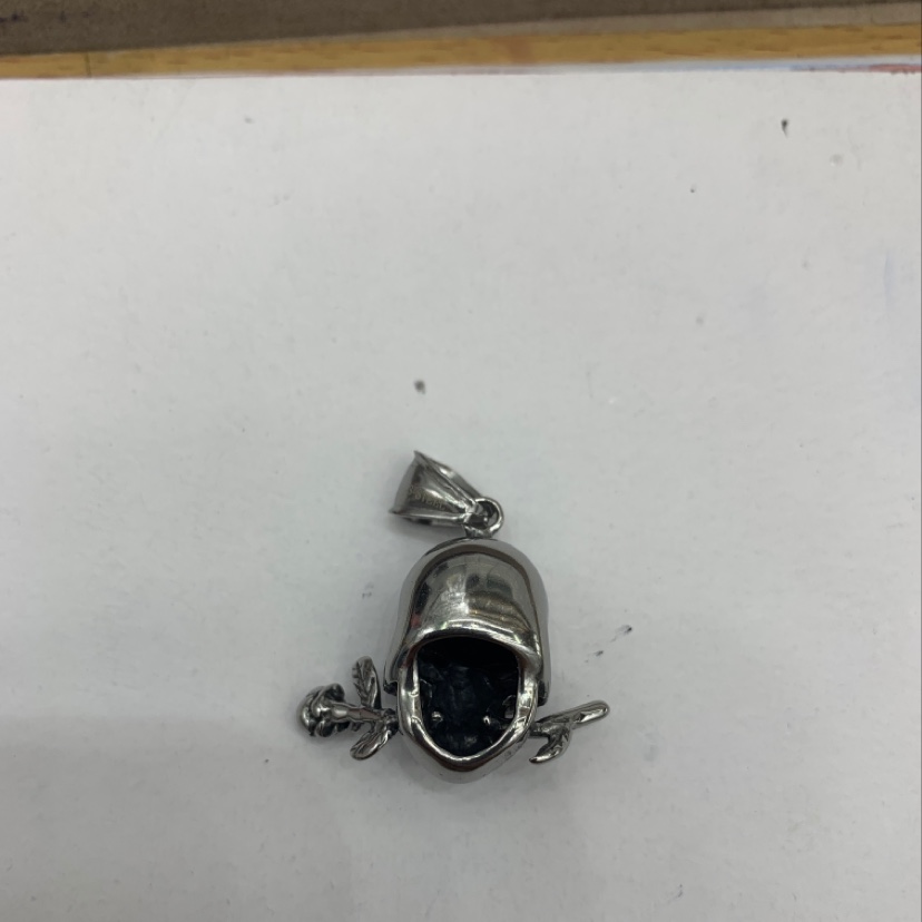 2020 European and American powerful star Skull Necklace for men, titanium steel personalized Ghost Head Pendant, punk stainless steel accessories Specification drawing