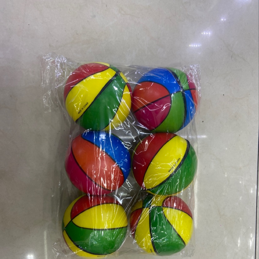 Factory direct sales of 10 cm colored basketballs, eco-friendly pu balls, sponge balls and children's toys