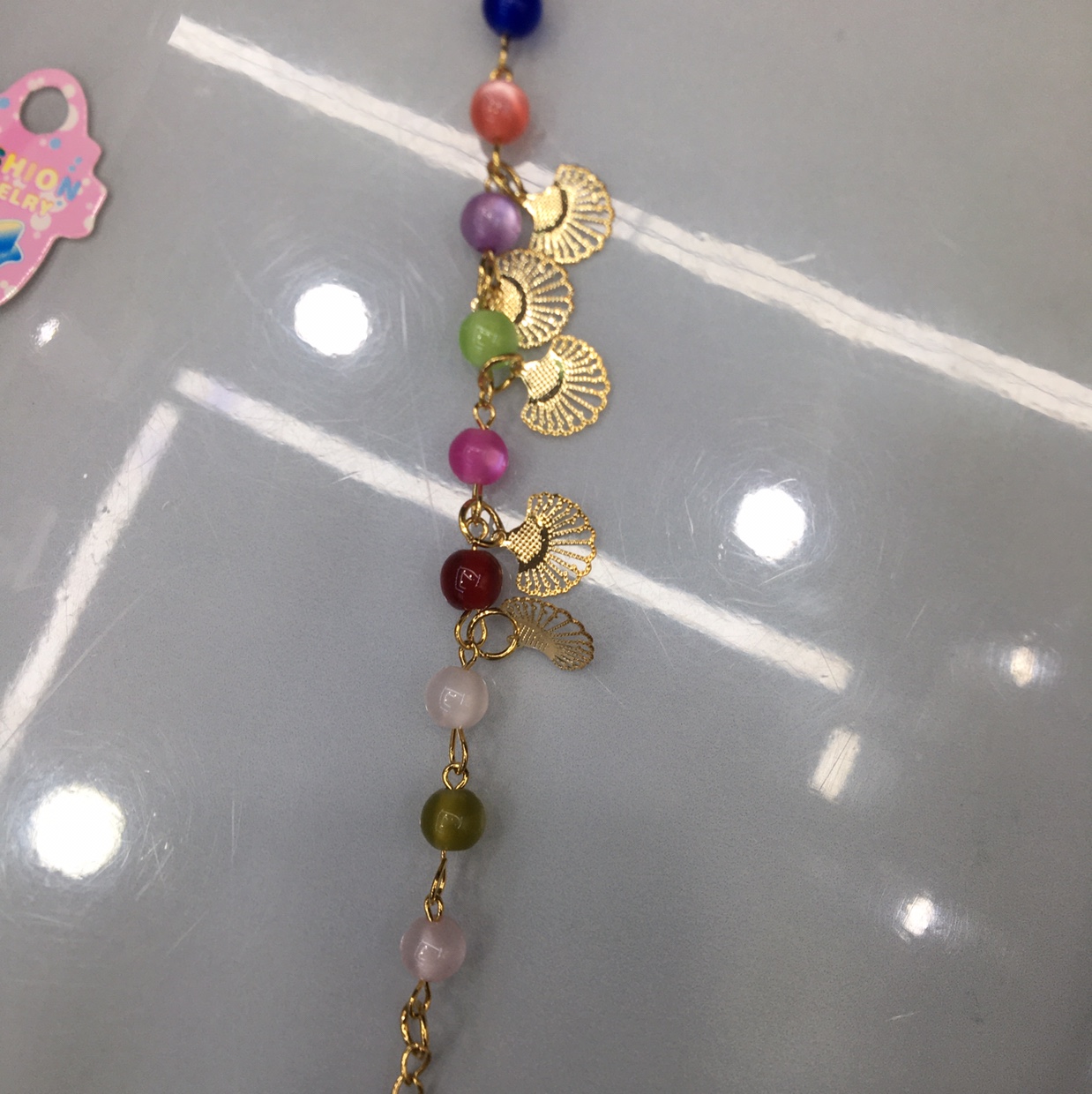 Korean fashion women's seven - color bracelet hanging computer chip fan pendant thumbnail
