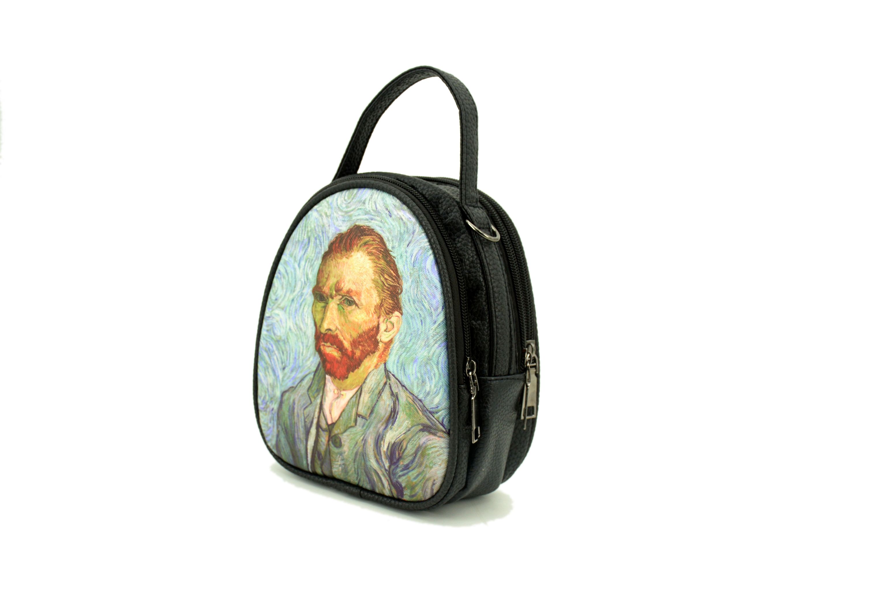 ins女包梵高复古油画印花个性单肩斜挎包女士背包手机包支持定制