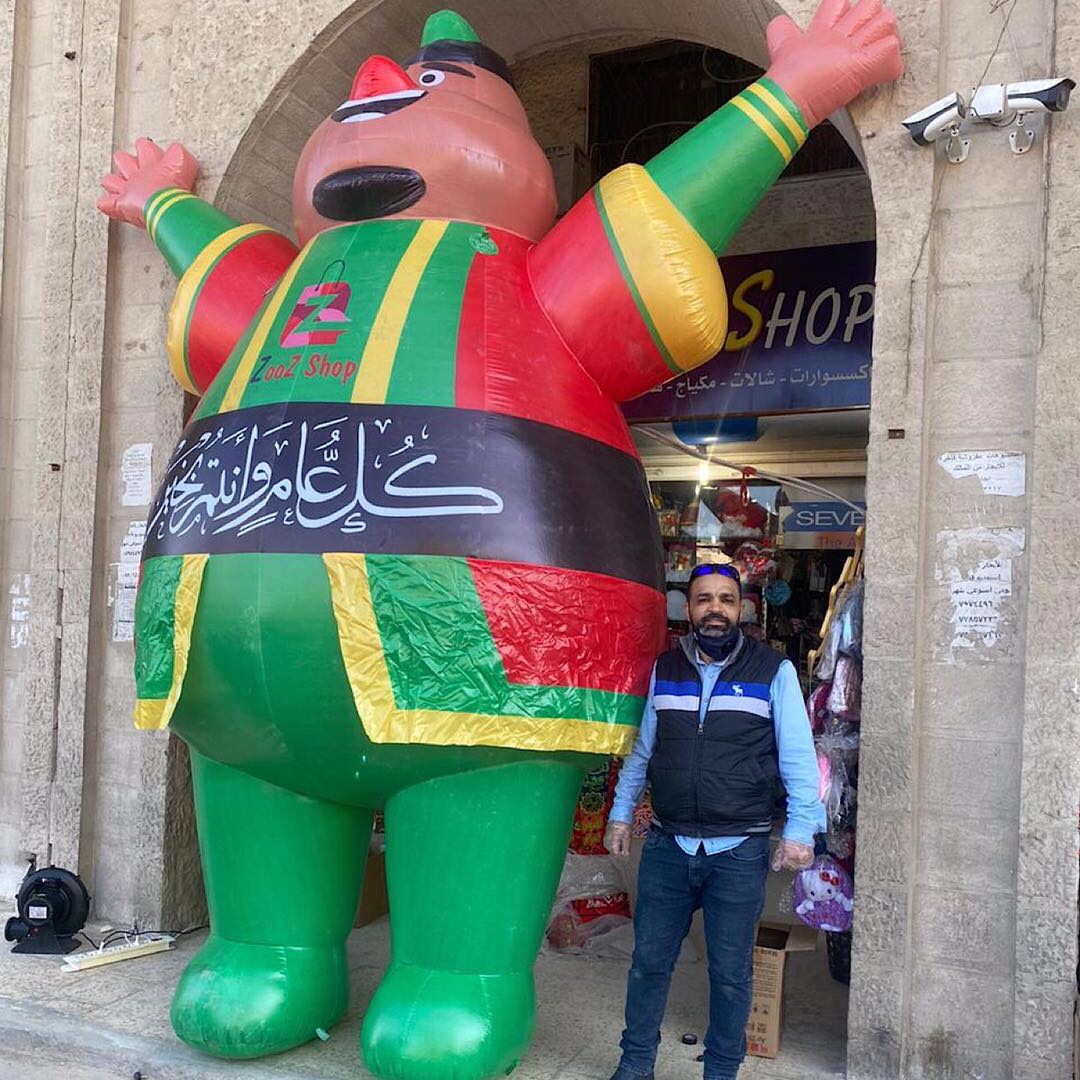 福斯特气模厂家直销广告气模充气舞星卡通人物细节图