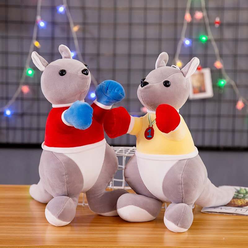 Cute boxing kangaroo baby plush toys and plush figurines are best-selling styles