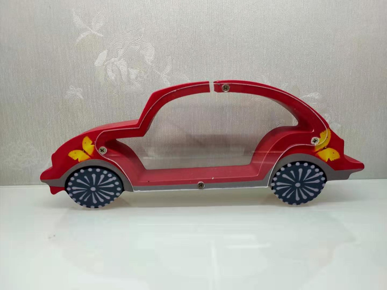 木质创意小汽车存钱罐