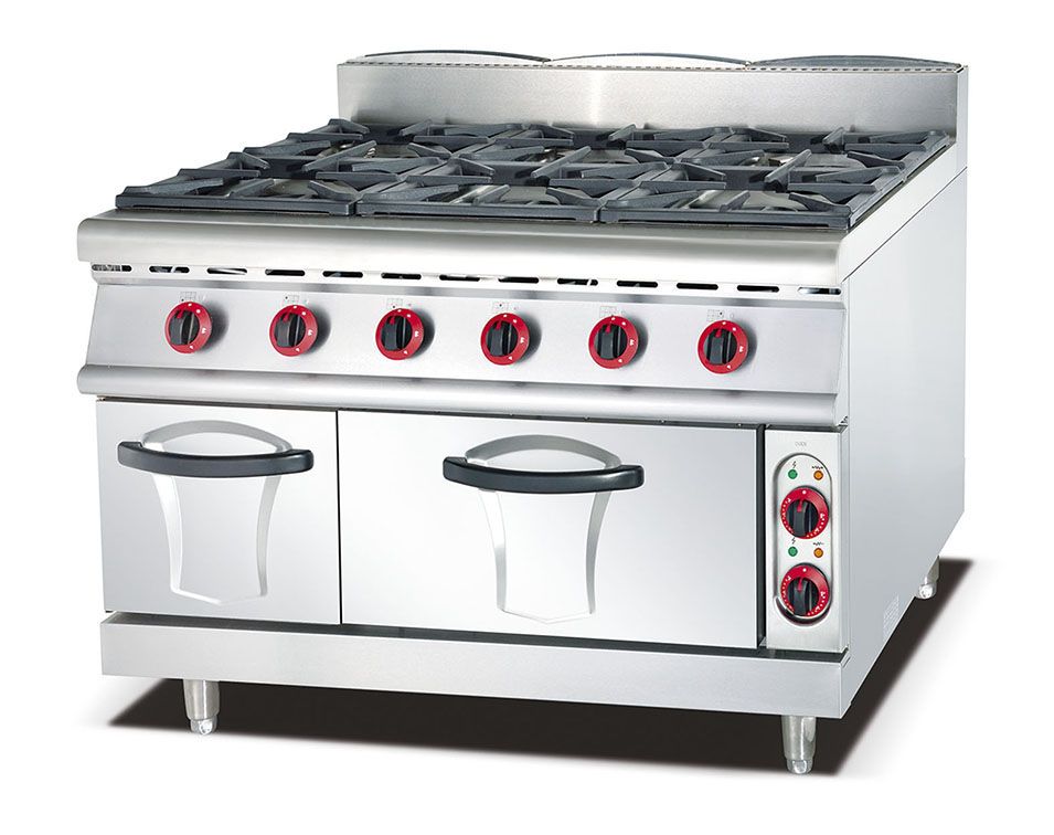 DF TRADING HOUSE DF68075 6-head gas cooker even air oven