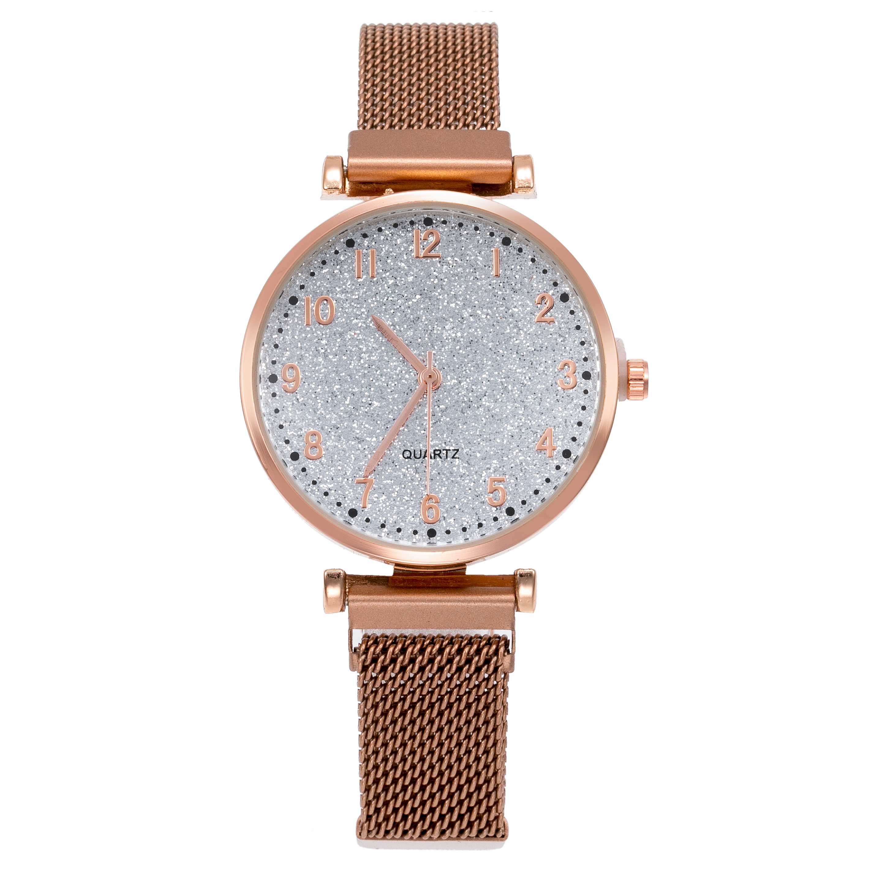 新款女士满天星数字手表韩版石英吸磁铁石网带手表米兰带懒人手表18820/53详情图2