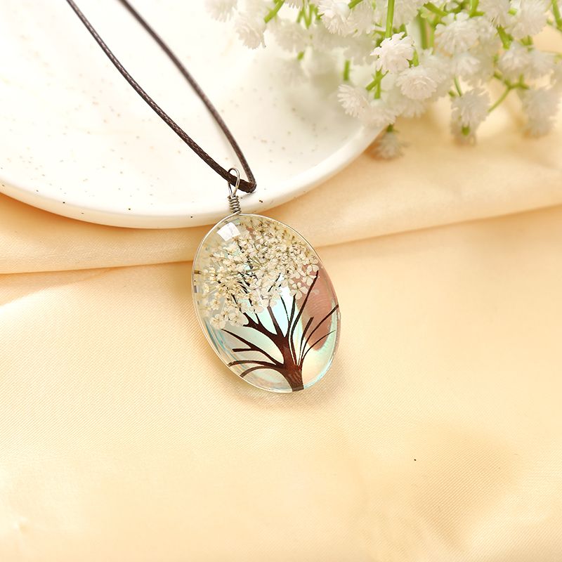 Dried flower Life tree necklace undefined