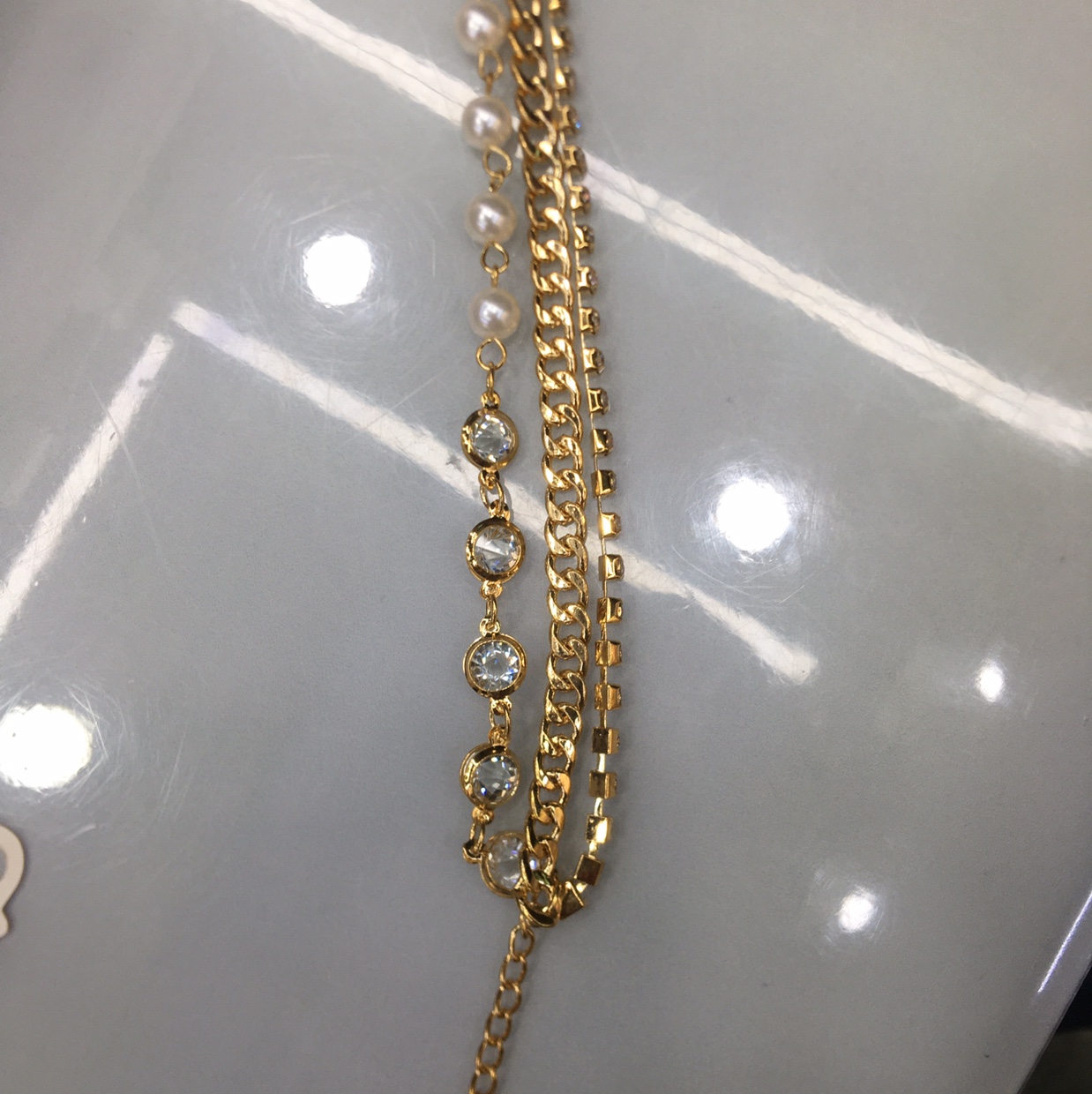 NK chain pearl circular bare claws chain multiple groups