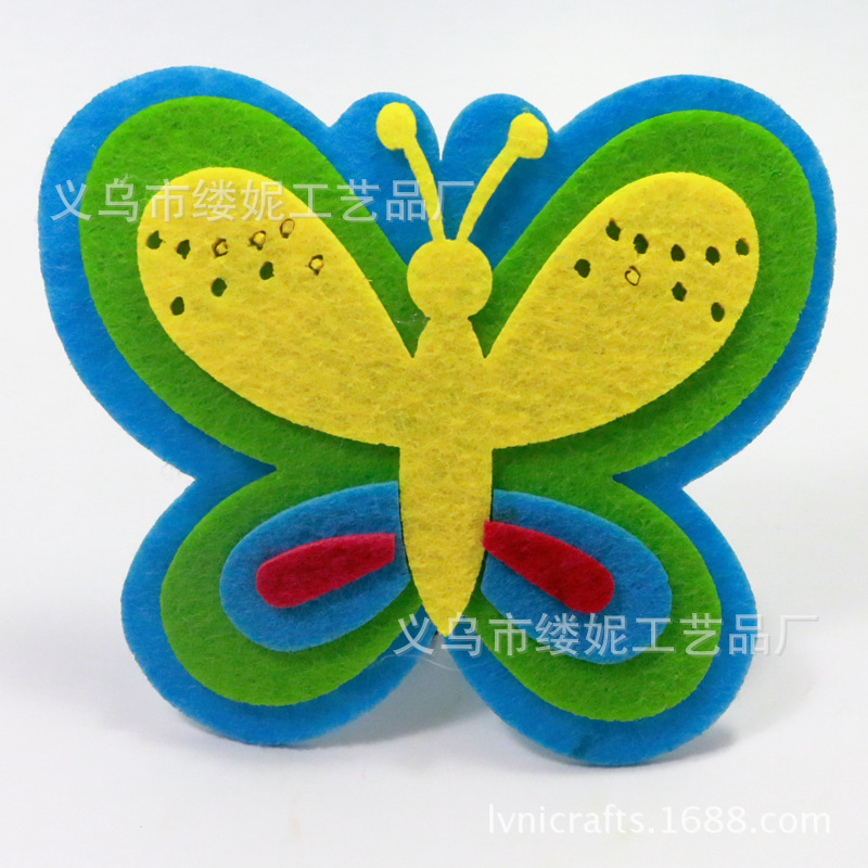 无纺布毛毡布3D立体彩色3层蝴蝶幼儿园教室房间墙面环境布置墙饰详情图4
