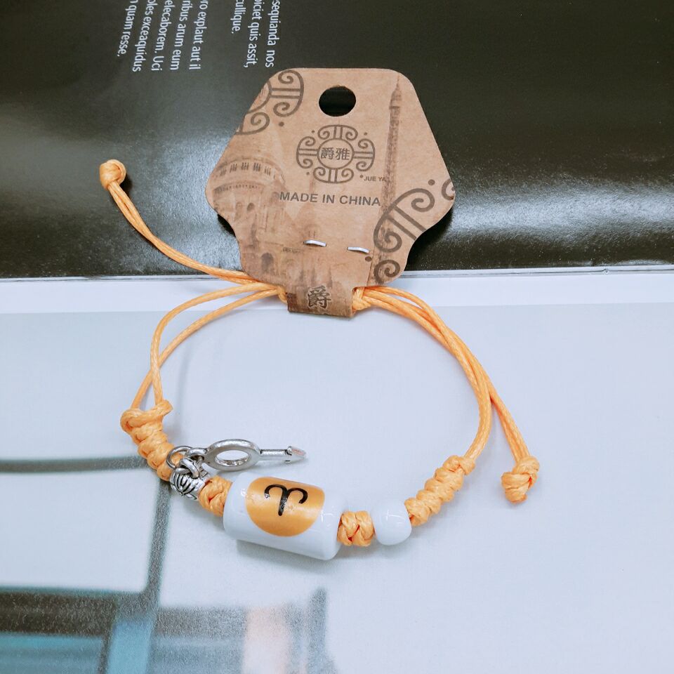 Wholesale small fresh Zodiac bracelet a variety of personalized cute hand-painted bracelet star bracelet couple students details Picture
