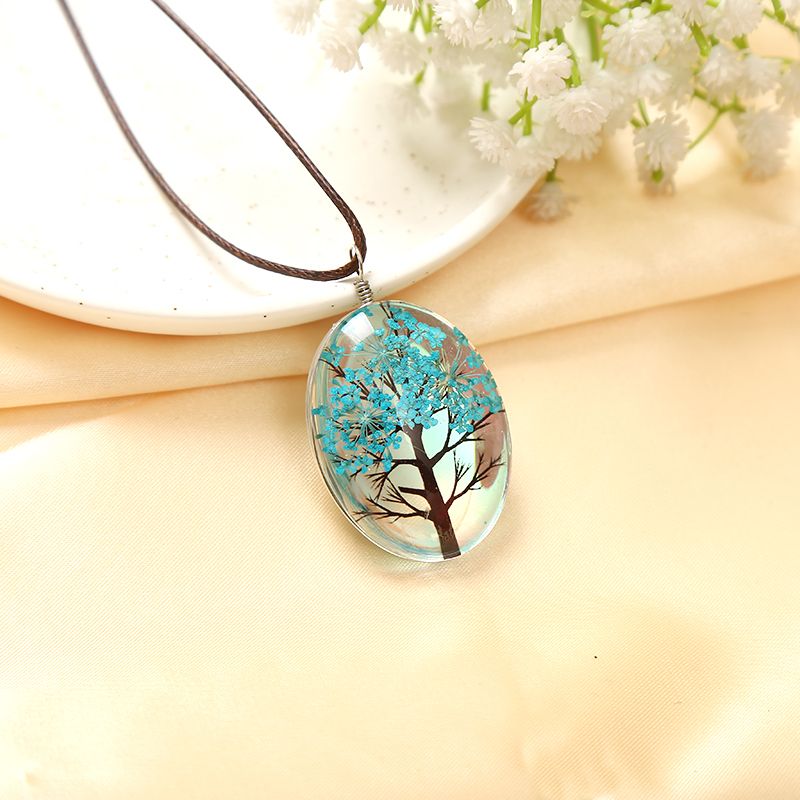 Dried flower Life tree necklace Item Picture