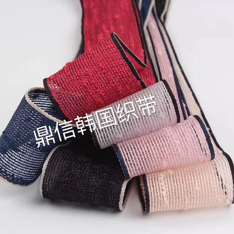 Direct sales from the manufacturer of high-quality Korean webbing with mottled edges and fabric lace straps for export 100y Application Scenario