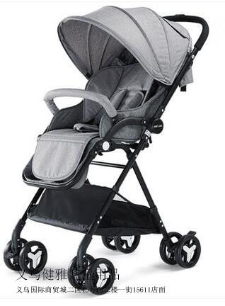 Aluminum alloy lightweight high landscape baby stroller can lie or sit baby stroller thumbnail