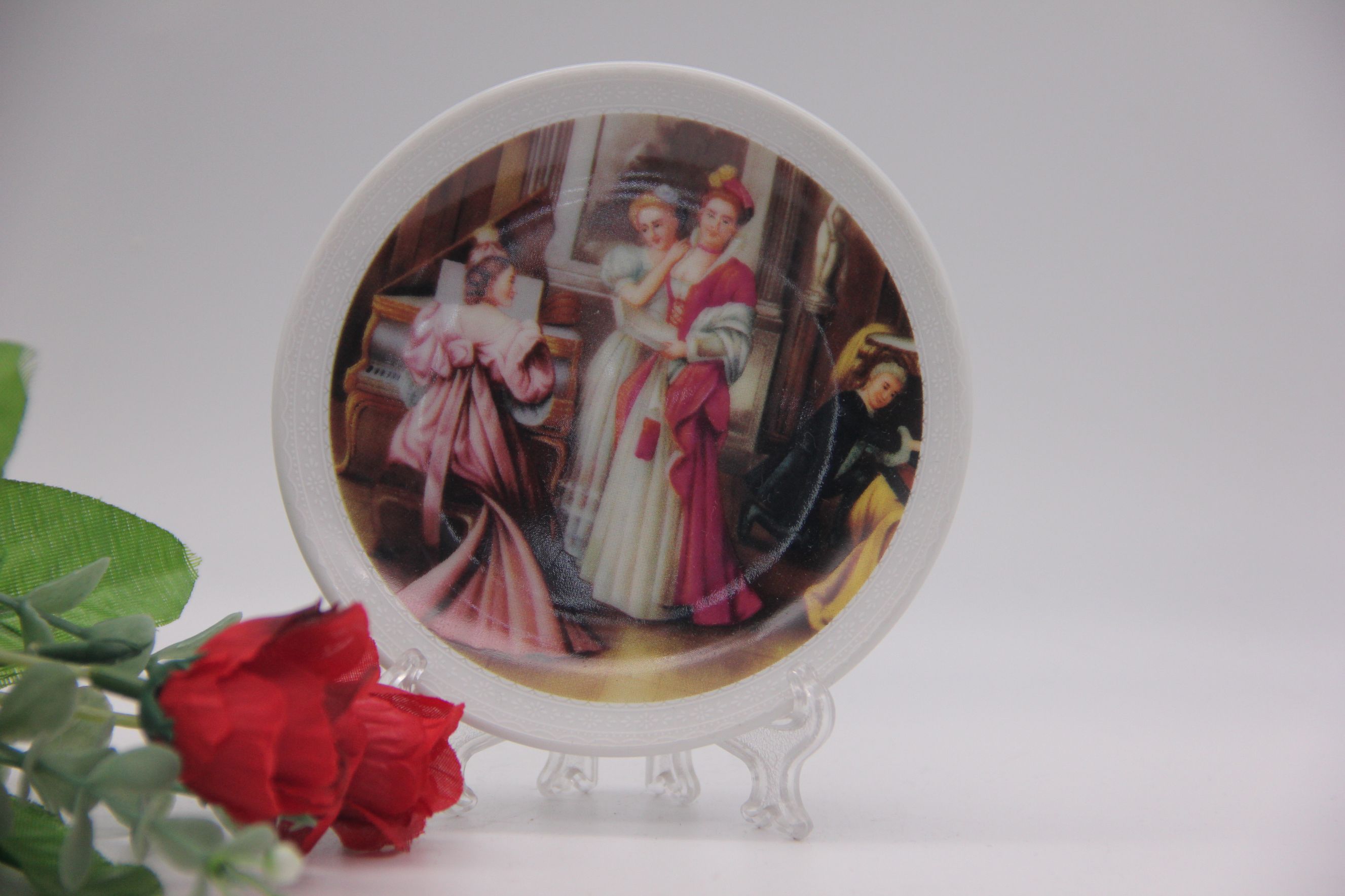 European style restoring ancient ways western ceramics hanging plate living room hotel porch decoration thumbnail