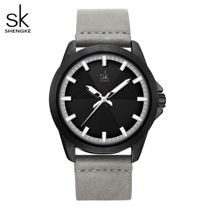 New product SHENGKE Engraving neutral strap watch Men's watch waterproof quartz Watch K0120 thumbnail