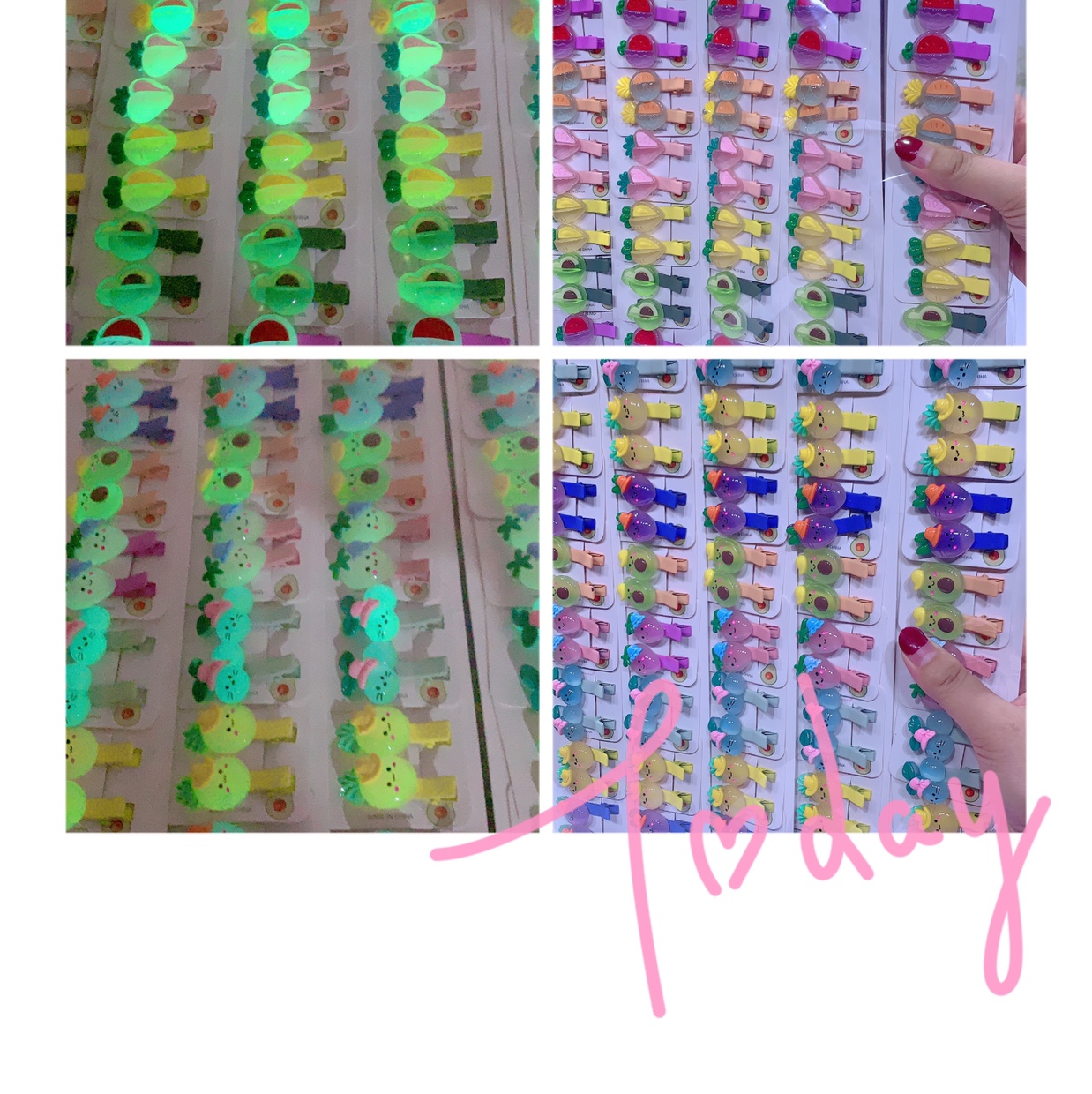Wholesale of children's jewelry accessories, luminous duck clip jewelry accessories wholesale details Picture