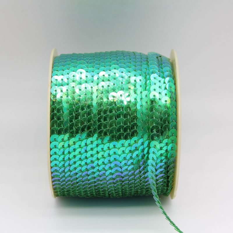 Factory Direct 6Mm Transparent Color Wire Sequins Pvc Sequins High Quality Color Beads Computer Embroidery Serial Application Scenario