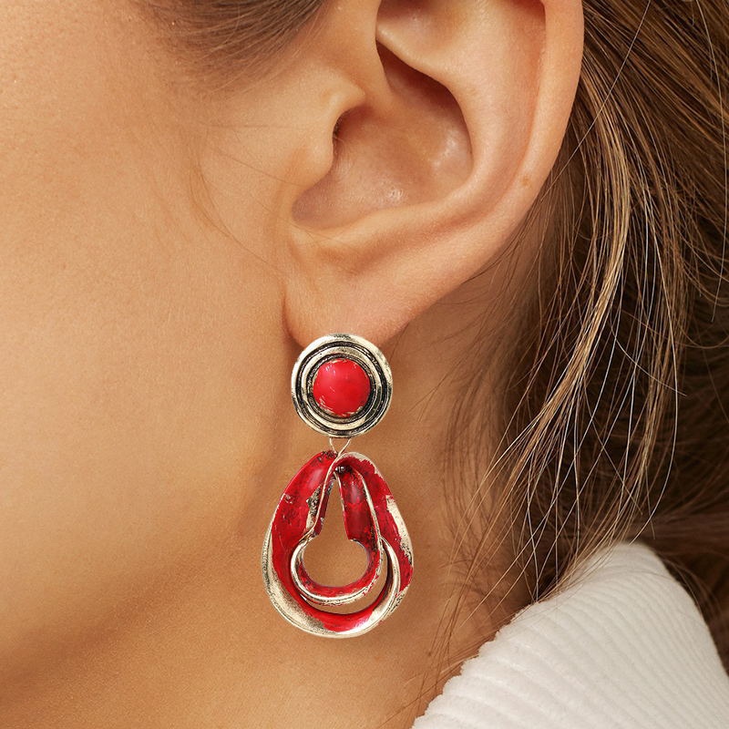 European and American brand alloy drop earrings