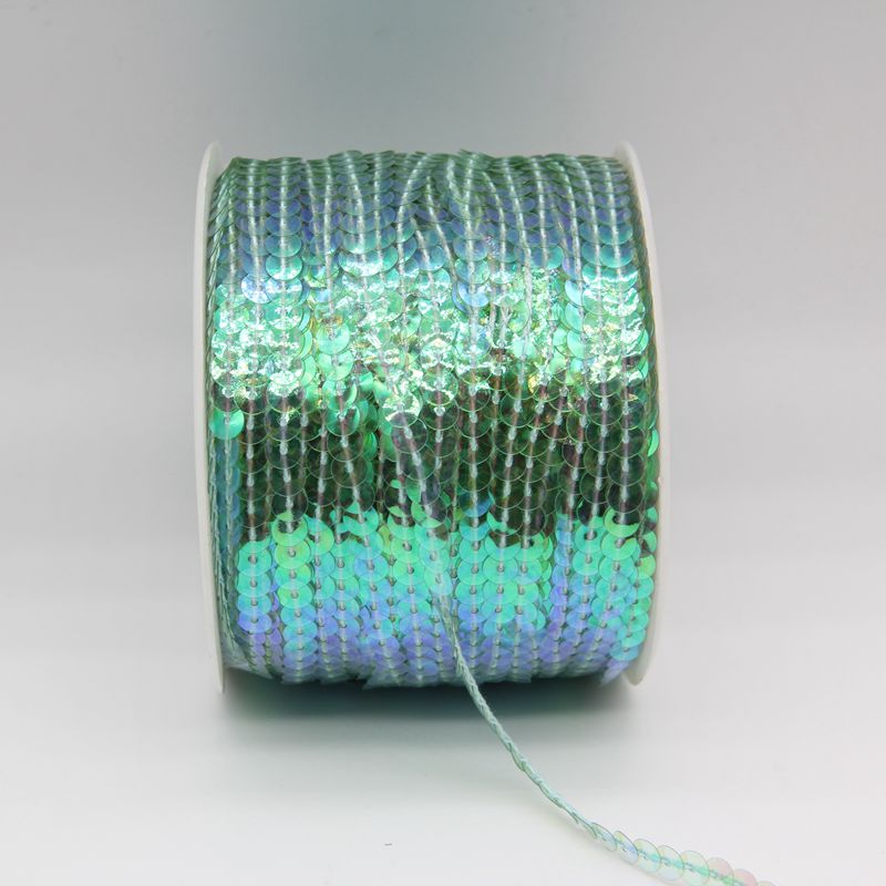 Factory Direct 6Mm Transparent Color Wire Sequins Pvc Sequins High Quality Color Beads Computer Embroidery Serial