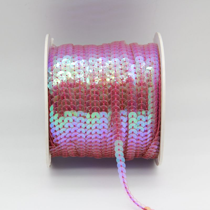 Factory Direct 6Mm Transparent Color Wire Sequins Pvc Sequins High Quality Color Beads Computer Embroidery Serial details Picture