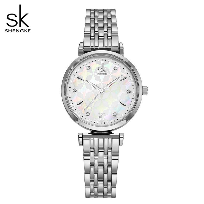 New Seven beads with metal set ladies watch shell face quartz women watch K0136 thumbnail